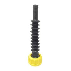 FLEXIBLE REPLACEMENT GAS SPOUT WITH 2 SCREW COLLAR CAPS – FITS