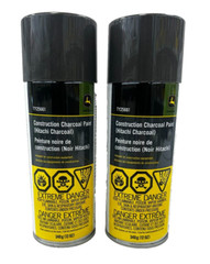 2 cans – John Deere Construction Charcoal Gray Spray Paint Can 12oz TY25661 New