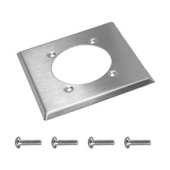 2 Gang Outlet Cover Wall Plate Single Hole W/4Screws for HBL9450A Hubbell 14-50R
