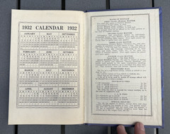 Vintage desktop staionery junk journal diary day book memo Year Book 1932 blank
