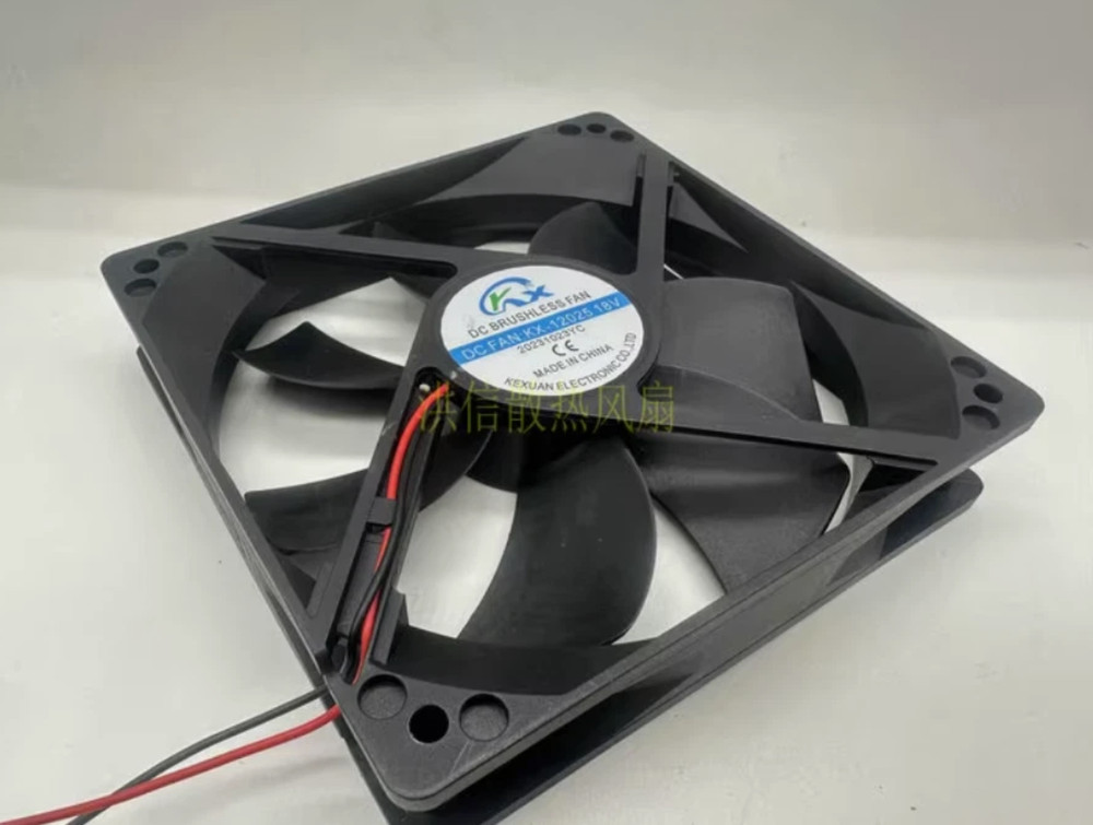 KX Fan DC FAN:KX-12025 FAN DC 18V 12025 12cm 2 WIRE COOLING FAN 1z,k8p