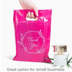 Choice Marts Merchandise Bags 100 Pink Color 9″x12″ Size 1.5Mil Thick Glossy …
