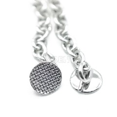 AZDENT Dental Orthodontic Traction Button Chain Round Silver/Gold Plated