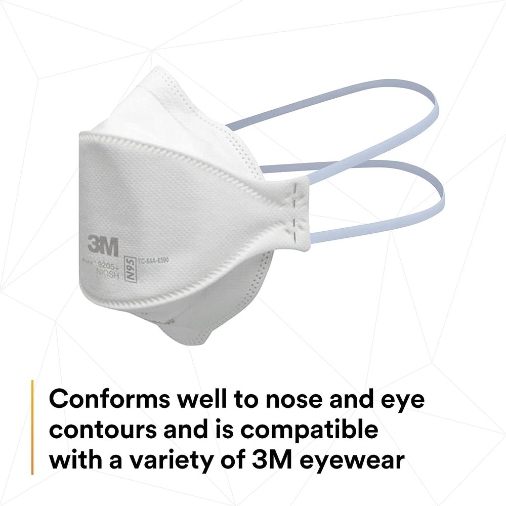3M Aura 9205+ N95 Particulate Respirator Disposable Protective Mask(5~1000 pcs)