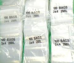 1000 3×4 Clear 2mil Bags Reclosable 3×4″ Squeeze Slide Single Track Locking Bags