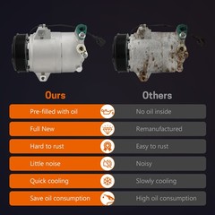AC Compressor for Nissan Pathfinder NV1500 NV2500 V6 4.0L 92600ZL90B 92600ZT00A