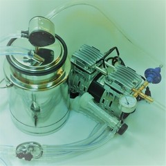 Regulated Portable Goat Bucket Milker OIL-LESS Vacuum Pump Pulsator_Claw Cluster
