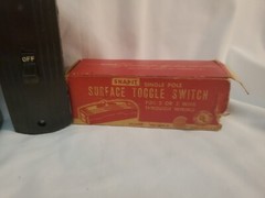 2~ NOS SNAP IT SINGLE POLE SURFACE TOGGLE SWITCH For 2 Or 3 Wire 5A 250v USA