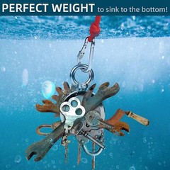 Up to 1500 Lbs Fishing Magnet Kit Pull Force Strong Neodymium + Carabiner+ Rope