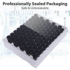 100 Pack 3ml Clear Glass Vials with Screw Caps – Lab Storage Bottles, Borosilica