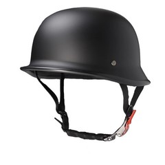 German Novelty Shiny Black Motorcycle Half Helmet Cruiser Biker S,M,L,XL,XXL