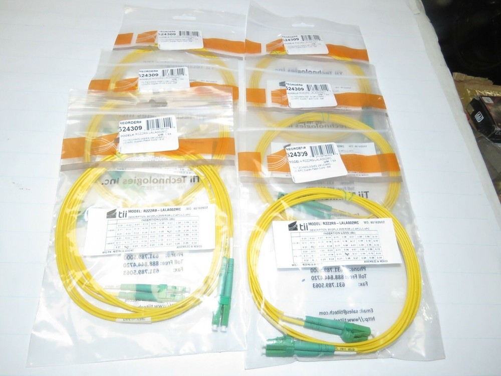 6pc Optimum Fiber Optics 2meter Duplex Patch Fiber 6pc Tii Technologies 524309