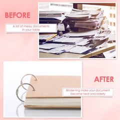 500 Pack Metal Binder Rings 25mm 1 Inch – Loose Leaf Book Rings for School, Inde
