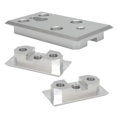 Floor Mount Plates for Stryker Ferno Ambulance Stretcher Fastening System 3PCS
