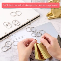 500 Pack Metal Binder Rings 25mm 1 Inch – Loose Leaf Book Rings for School, Inde