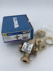 Watts 1 In LFMMVM1-UT Thermostatic Mixing Valve Union NPT 80-120°F Lead Free