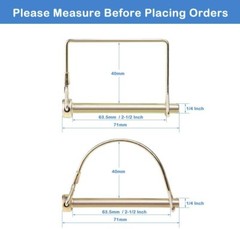 10PACK 1/4″ TRAILER COUPLER SAFETY SNAP LOCKING PIN SQUARE AND ARCH TOWING HITCH