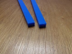(Qty.2) 3/4″ X 1/2″ X 12″ UHMW PE Tivar Blue Flat Bar Plate Stock FDA Compliant