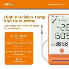 Elitech GSP-6 Temperature Data Logger Humidity Recorder External Sensor USB Port