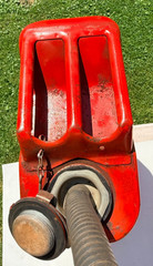 Vtg USMC Military 5 Gallon Metal Gas Can Red Jerry Can w/Flexible Cap Spout (B)