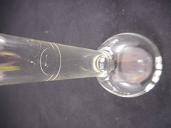 CHEMGLASS Glass HD TC 100mL ± 0.20mL Volumetric Flask Stopper Size #16 Chipped