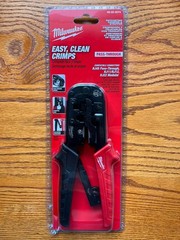 MILWAUKEE Ratcheting Pass-Through Crimper & Wire Stripper! RJ 11/12/22/45 SEALED
