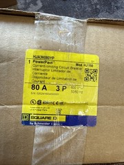 HJA36080YP Square D 80 Amp I-Line 2Pole 600V AC 250VDC