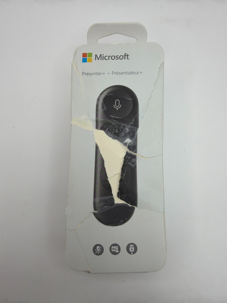 Microsoft Presenter + Black – Wireless Connectivity – Rechargeable Battery