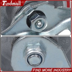 Findmall 4 Pack 4″ × 2″ Heavy Duty Rigid & Brake Swivel Caster Wheels 2800Lbs