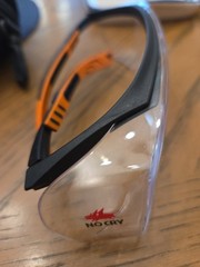 No Cry Safety Glasses Clear Anti-Scratch Wraparound Lenses Adjustable Arms Case