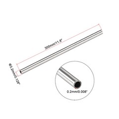 304 Stainless Steel Capillary Tube 2.8mm ID 3.2mm OD 300mm Long 0.2mm Wall