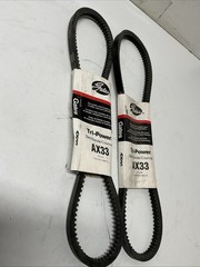 Lot of 2 Gates AX33 Tri-Power Belt. Z-654s
