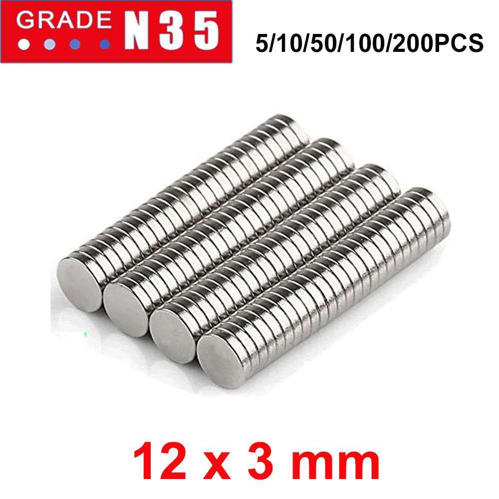 Neodymium Magnets N35 Disc Round Super Strong Rare Earth 12mm X 3mm Magnets lot