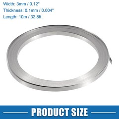 Pure Nickel Strip 99.6% Nickel 0.1x3mm 32.8ft Nickle Tabs Silver Tone Universal