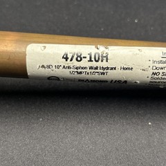 X3 Anti-Siphon (1) 478-10H 1/2″x 1/2″ X 10”Sweat Freezeless
