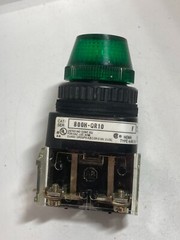 ALLEN BRADLEY 800H-QR10G PILOT LIGHT GREEN 120VAC/DC FULL VOLTAGE SERIES F