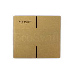 100 4x4x3 EcoSwift Cardboard Packing Moving Shipping Boxes Corrugated Box Carton