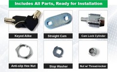 Admiral Locks Tubular Cam Locks – Keyed the Same – 5/8″, 1″ & 1-1/8″ lengths