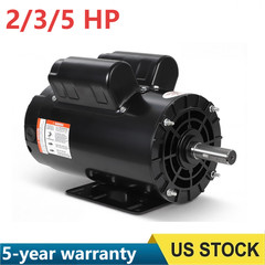 2/3/5HP Air Compressor Electric Motor 3450RPM 56 Frame CW/CCW Rotation 230V