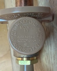 WOODFORD Model 17 Anti Siphon Outdoor WALL FAUCET Freeze Resistant 1/2” PEX