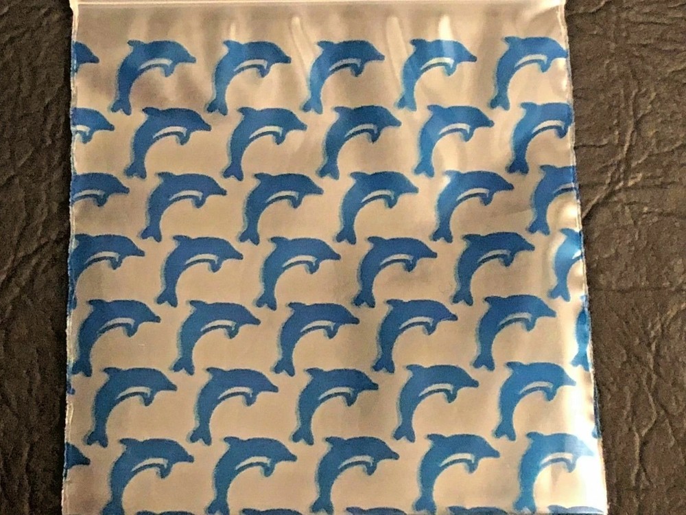 700 SMALL BAGGIES 2″ x 2″ 2020 MINI RESEALABLE POLY DESIGNER BAGS DOLPHIN