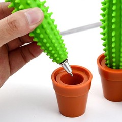 SHINEOFI Cactus Pens, 3pcs Cactus Bonsai Shaped Pens Ballpoint Pens Stationer…