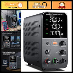 Variable DC Power Supply 30V 10A, Adjustable Bench Power Supply, USB Quick Charg