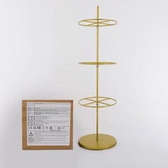 3-Tier Rotatable Round Display Rack for Clothing – Metal Clothes Organizer