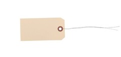 100 Pack 4 3/4″ x 2 3/8″ Size 5 Manila Inventory Pre Wired Hang Tags with Wire