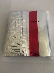 (100) Ziplock Style Mylar Bags Silver On Both Sides 13-1/4” H 10-3/4” W