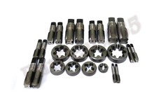 British Standard Pipe BSP/BSPP Tap and Die Set 24 Pieces 1/8″ to 1″
