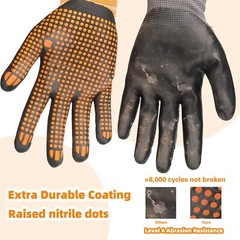 3 Pairs Lt5619 Work Gloves Microfoam Nitrile Coated Ansi A1 Cut Resistant Workin