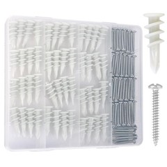 104 Pcs Self Drilling Drywall Anchors and Screws Kit Self-Tapping/Threaded Sheet