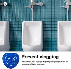 10 Blue Scented Urinal Screens Deodorizer Mat Filter Bubblegum Fragrance USA